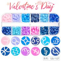 Cute Heart Shape Sequin Soft Clay Nail Decoration Accessories sku image 14
