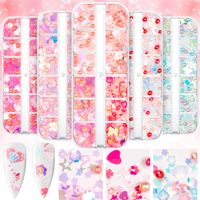 Fashion Heart Shape Sequin Plastic Nail Decoration Accessories main image 5