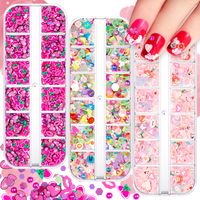 Fashion Heart Shape Sequin Plastic Nail Decoration Accessories sku image 57