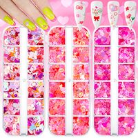 Fashion Heart Shape Sequin Plastic Nail Decoration Accessories sku image 84