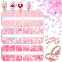 Fashion Heart Shape Sequin Plastic Nail Decoration Accessories sku image 86