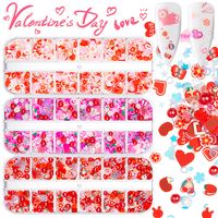 Fashion Heart Shape Sequin Soft Clay Nail Decoration Accessories main image 1