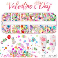 Fashion Heart Shape Sequin Soft Clay Nail Decoration Accessories sku image 41