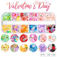 Fashion Heart Shape Sequin Soft Clay Nail Decoration Accessories sku image 25