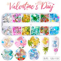 Fashion Heart Shape Sequin Soft Clay Nail Decoration Accessories sku image 45