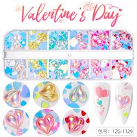 Fashion Heart Shape Sequin Soft Clay Nail Decoration Accessories sku image 43
