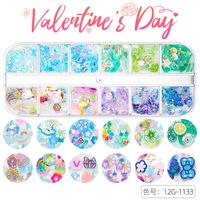 Fashion Heart Shape Sequin Soft Clay Nail Decoration Accessories sku image 26