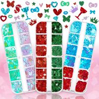 Fashion Heart Shape Sequin Plastic Nail Decoration Accessories sku image 64