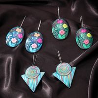 1 Pair Ethnic Style Flower Arylic Alloy Women's Drop Earrings main image 4