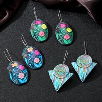 1 Pair Ethnic Style Flower Arylic Alloy Women's Drop Earrings main image 1