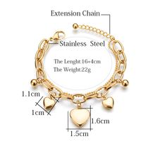 Style Simple Forme De Cœur Acier Inoxydable Placage Bracelets 1 Pièce main image 4