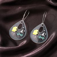 1 Pair Cartoon Style Heart Shape Smiley Face Flower Arylic Women's Drop Earrings sku image 7