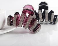 Ethnic Style Stripe Resin Inlay Rhinestones Hair Claws 1 Piece main image 3