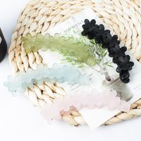 Fashion Solid Color Plastic Resin Flowers Hair Clip 1 Piece main image 5