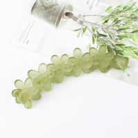 Fashion Solid Color Plastic Resin Flowers Hair Clip 1 Piece sku image 3