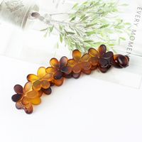Fashion Solid Color Plastic Resin Flowers Hair Clip 1 Piece sku image 6