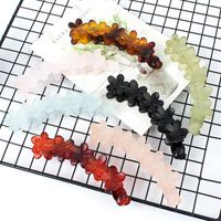 Fashion Solid Color Plastic Resin Flowers Hair Clip 1 Piece main image 3