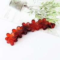 Fashion Solid Color Plastic Resin Flowers Hair Clip 1 Piece sku image 5