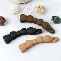 Elegant Solid Color Bow Knot Arylic Stoving Varnish Hair Clip 1 Piece main image 2