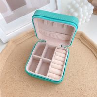 Simple Style Solid Color Synthetics Jewelry Boxes sku image 3