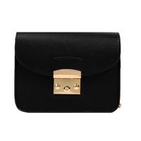 Women's Small Pu Leather Solid Color Fashion Square Lock Clasp Crossbody Bag sku image 13