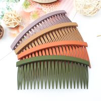 Simple Style Solid Color Plastic Resin Hollow Out Hair Combs 1 Piece main image 1