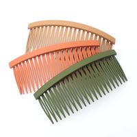 Simple Style Solid Color Plastic Resin Hollow Out Hair Combs 1 Piece main image 4