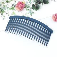 Simple Style Solid Color Plastic Resin Hollow Out Hair Combs 1 Piece sku image 1