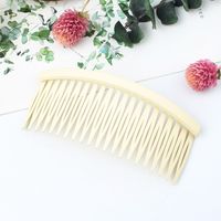 Simple Style Solid Color Plastic Resin Hollow Out Hair Combs 1 Piece sku image 8