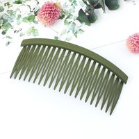 Simple Style Solid Color Plastic Resin Hollow Out Hair Combs 1 Piece sku image 5