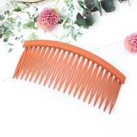 Simple Style Solid Color Plastic Resin Hollow Out Hair Combs 1 Piece sku image 2