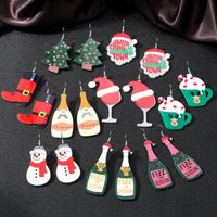1 Pair Fashion Christmas Tree Santa Claus Snowman Arylic Christmas Women's Drop Earrings main image 1