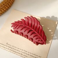 Fashion Leaves Plastic Resin Stoving Varnish Hair Claws 1 Piece sku image 7