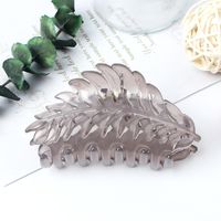 Fashion Leaves Plastic Resin Stoving Varnish Hair Claws 1 Piece sku image 10