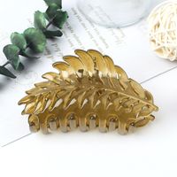 Fashion Leaves Plastic Resin Stoving Varnish Hair Claws 1 Piece sku image 11
