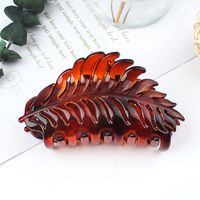 Fashion Leaves Plastic Resin Stoving Varnish Hair Claws 1 Piece sku image 13