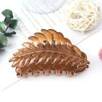 Fashion Leaves Plastic Resin Stoving Varnish Hair Claws 1 Piece sku image 12