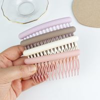 Fashion Solid Color Arylic Hollow Out Insert Comb 1 Piece main image 5