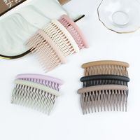 Fashion Solid Color Arylic Hollow Out Insert Comb 1 Piece main image 4