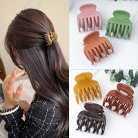 Simple Style Solid Color Plastic Resin Hollow Out Hair Claws 1 Piece main image 1