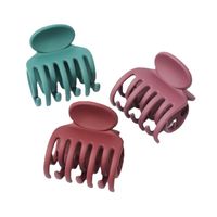 Simple Style Solid Color Plastic Resin Hollow Out Hair Claws 1 Piece main image 5