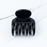 Simple Style Solid Color Plastic Resin Hollow Out Hair Claws 1 Piece sku image 1