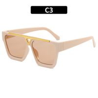 Mode Couleur Unie Pc Carré Plein Cadre Hommes De Lunettes De Soleil sku image 3