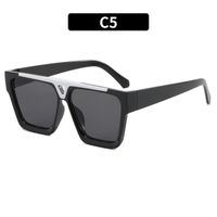 Moda Color Sólido Ordenador Personal Cuadrado Fotograma Completo Gafas De Sol Hombre sku image 5
