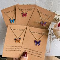 Casual Butterfly Alloy Plating Women's Pendant Necklace 1 Piece main image 3