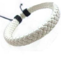 Retro Solid Color Pu Leather Knitting Unisex Bracelets 1 Piece sku image 2
