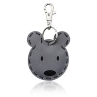 Cute Rabbit Animal Cat Pu Leather Bag Pendant Keychain 1 Piece sku image 2