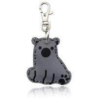 Cute Rabbit Animal Cat Pu Leather Bag Pendant Keychain 1 Piece sku image 3