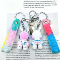 Cute Rabbit Silica Gel Women's Bag Pendant Keychain main image 5