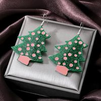 1 Pair Fashion Christmas Tree Santa Claus Snowman Arylic Christmas Women's Drop Earrings sku image 1